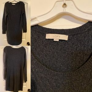 LOFT Dark Grey Sweater Dress